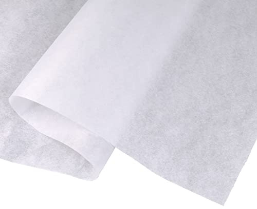 Fusible Interfacing Fabric - Medium Weight 100cm Wide White Non Woven Single Sided Iron On Interfacing Iron on Fabric for Sewing, Quilting, Topstitching, Crafting, Collars and Dress Making (1m)