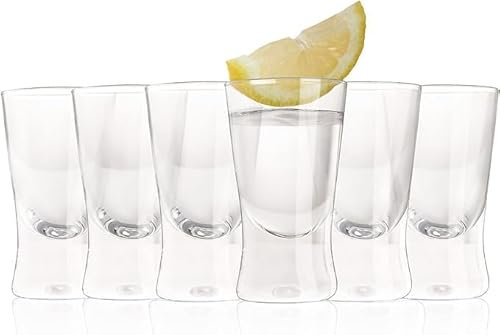 ZiVie® Schnapsgläser 25ml 12er Set – Kristall Shot Gläser für Whiskey, Tequila, Cocktail – Perfektes für Partys, Weihnachten & Geburtstagsfeiern (12)