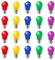 HUAMu 20er Pack Bunte Glühbirnen E27, 3W Farbige LED Birne,Bunte Glühbirnen außen,LED Bunt für Lichterkette,Party,Weihnachten Deko,Rot Grün Blau Gelb Violett