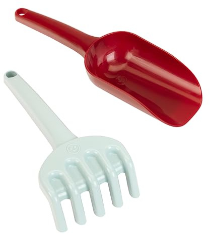 Theo Klein 7691 Pelle Creuse et Râteau à Sable, Set Multicolore pour Bac à Sable, avec Pelle Creuse et Râteau à Sable, Anti-UV, Jouet pour Enfants à Partir de 18 Mois