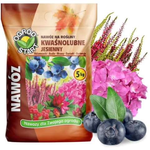 KALINOVA Dünger für Heidelbeeren 5kg - Blumendünger - Herbstdünger für Hortensien, Obststräucher, Koniferen, Heidelbeeren, Azaleen, Erika, Blaubeeren - Pflanzendünger - Obstdünger - Beerendünger