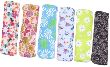Baluue 6piezas Paquete De Toallas Sanitarias Reutilizables y Lavables Menstruación Protector Diario y Compresa Menstrual Adecuada Uso Diario Mujer