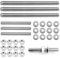 6 Pièces Tige filetée M8 inox Résistant aux Températures Élevées Boulon con 12 Ecrou M8 et Rondelle Plate ne Rouille pas Facilement Convient aux Machines Construction (100mm+200mm)