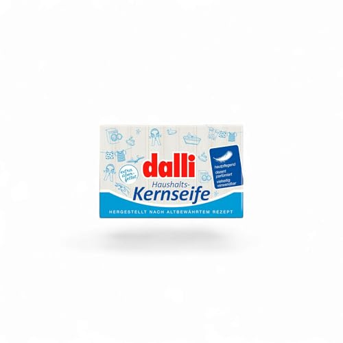 Dalli® Kernseife 3 Stück | vielseitig für Hautpflege | Fleckenentfernung & Textilreinigung | sanft & hautfreundlich | traditionell & nachhaltig | Haushaltsseife leicht parfümiert (1x3) (1x3)