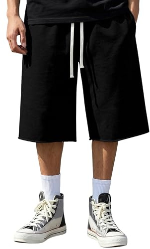 LVCBL Short Hommes Short d'Été Short de Sport Large à Cordon M-3XL