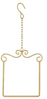 TTETTZ Hummingbird Columpio Decorativo para Aves Barra Colgante de Madera Cadena Suspendida Accesorio para Alimentadores Estructura Metálica Adecuada para de, Oro