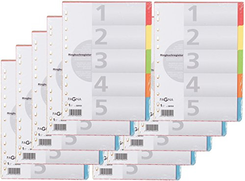 PAGNA CARTON-REGISTRE FORMAT A4 5 PIÈCES 5 COULEURS 32000-20