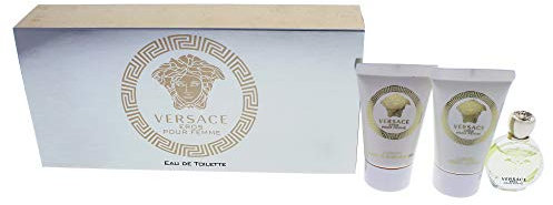 Versace Eros Pour Femme Eau de Toilette 5 ml, 25 ml loción corporal, 25 ml Gel de baño y ducha