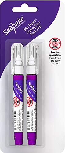 Snopake PinPoint Correction Pen - 7 ml [Pack of 2] Ref: 15835