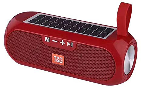 Ellenne TG182 Bluetooth Speaker with Solar Charging, 10W WiFi, Red