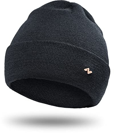 NYTTED® Merino Mütze für Damen & Herren - 100% Feinste Merinowolle, Warm, Weich & Strechy - Wintermütze Strickmütze