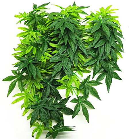 Dsoar 40cm/16in Aquarium Decorations Plants Artificial Fake Plastic Water Grass Plants for Fish Tank Aquarium Decor Artificial Hanging Plants