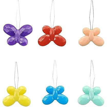 Nadeleinfädler, 6 Stück Kunststoff Einfädler, Nähnadeln Einfädler, Nadel Einfädler, Handmaschine Nähen Einfädler Werkzeug, zum Handnähen, Kreuzstich