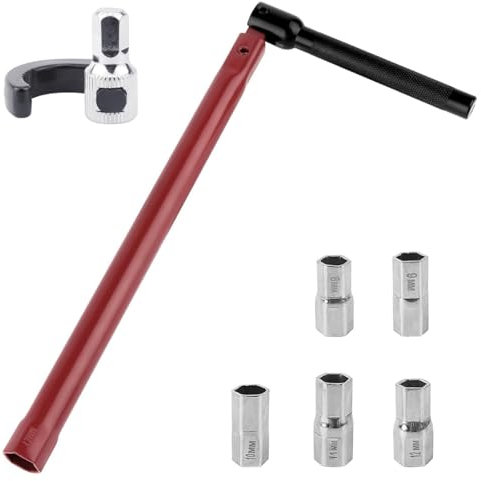 NUWIQ 7 Piezas de Llave de Tuerca para Grifo de Pedestal, Herramienta Universal de Llave de Grifo de Pedestal de 8-12 mm, Juego de Llaves de Tuerca de Grifo de Pedestal de 13 mm, para Lavabo, Baño