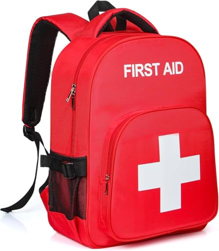 E-HORDE Empty First Aid Backpack, Emergency Medical Backpack with Multi-Pocket, Water-proof First Aid Bag Emergency Medical Bag, Nice for Outdoor Hiking Travel Field Trips Camping
