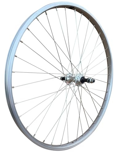 Baldys Screw On Freewheel 700c Silver Alloy Rear Hybrid/Trekking Bike Sealed Bearing Wheel