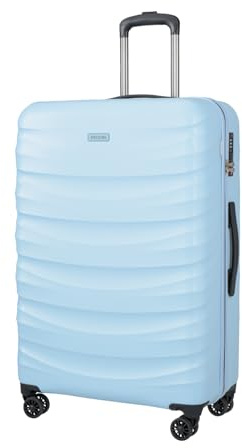 PUCCINI Polycarbonat Koffer Valencia Hartschalenkoffer Trolley Leicht Reisekoffer mit Zwillingsrollen M-L-XL (Blau, XL)