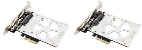Deechate 2X U.2 to PCIE Adapter PCI Express 3.0 X4/X8/X16 to SFF-8639 U.2 Adapter for 750 2.5 Inch NVMe PCIE U2 SSD SSD
