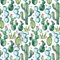 Pingianer 100x160cm Kaktus 100% Baumwolle Baumwollstoff Kinder Meterware Handwerken Nähen Stoff (Kaktus Dunkelgrün, 100x160cm (11,99€/m))