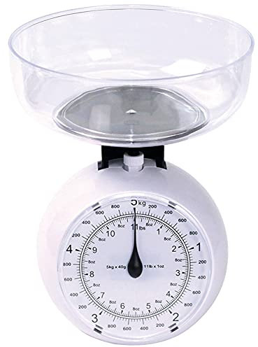 5 KG Vintage MANUAL Kitchen Scales TRADITIONAL PRIMA Retro Home Analogue Mechanical Food Ingredients Measurement WEIGHING Baking Cooking, Youtube Channel Dial CLEAR PLASTIC Bowl UK FREE P&P