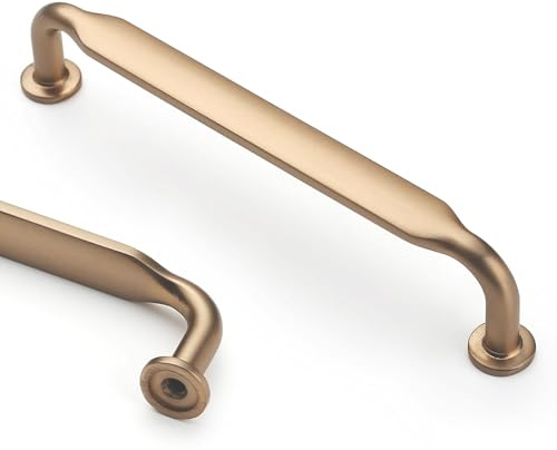 Asidrama 10 Pack 5 Inch(128mm) Champagne Bronze Kitchen Cabinet Handles, Cabinet Pulls Kitchen Cabinet Hardware for Cupboard Drawer Pulls