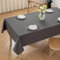 Moonooda Tischdecke Dunkelgrau Waschbar, 140X300cm Tischdecken Tischtuch aus Polyester, Leicht wasserabweisend mit Lotuseffekt, Dauerhaft Kratzfest für Haus, Hochzeiten, Party