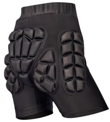Aymzbd Pantalones Cortos Acolchados con Protección 3D para El Coxis, Acolchado para El Trasero, Protector para Snowboard, Hombres Y Mujeres, Patinaje sobre H, S