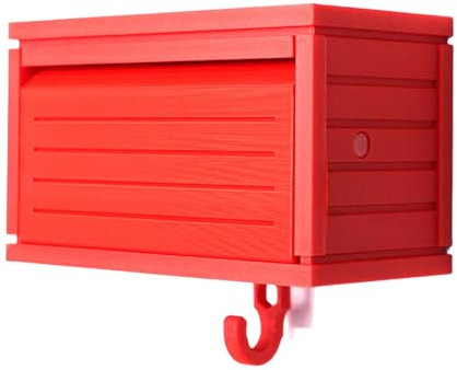 fufupaw Portachiavi auto con porta apribile, mini portachiavi per garage, da parete, per chiavi, colore: rosso (senza auto)