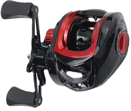 Yosoo Health Gear Lätt Baitcasting Fiskerulle, Slät Långgjuten Metall Fiskerulle för Saltvatten och Sötvatten, Kraftfullt Hållbart Baitcaster-redskap (Vänster Hand)