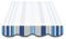 home Trends Markisen Volant Markisenbespannung Ersatzstoffe Markisenstoffen Sonnenschutz Polyester fertig genäht mit Umrandung mehr Maß und Farben (P3016- blau & weiß & Navy blau Streifen, 387 cm)