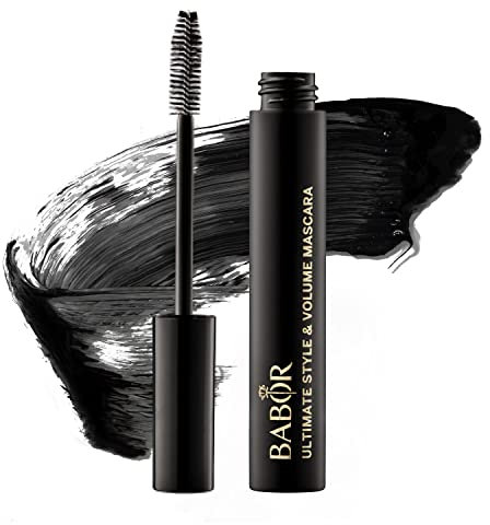 BABOR MAKE UP Ultimate Style & Volume Mascara black, verleiht Volumen & mehr Dichte, mit pflegendem Collagen & Hyaluronsäure für die Wimpern, 8 ml