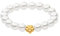 Purelei® Shiny Bloom Ring (Gold, Silber, Rosegold) - Wasserfester Elastischer Damenring Mit Seashell Perlen, Elegantes Geschenk für Damen, Verschiedene Größen (Gold, M/L)