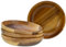 CreaTable, 21577, Série Acacia - Nature Collection, Set de vaisselle 4 pièces, assiettes à soupe en bois