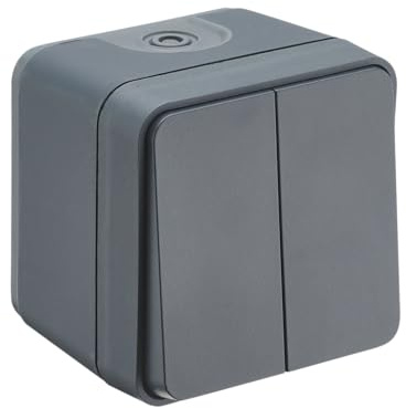 DEBFLEX 730423 - CYKLONE - Interrupteur Va et Vient - Double - IP55 - Anthracite