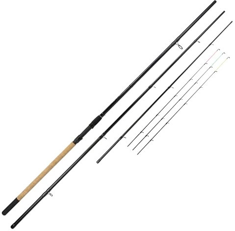 Roy Fishers Feeder Edition - Professionelle Feederrute mit 3 Wechselspitzen für hohe Wurfweiten und zielgenaues Anwerfen (4,20m - 80-220g)