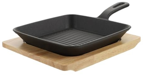 Cabilock Sartén Cuadrada Hierro Sartén Plancha De Restaurante Fácil De Usar y Mantener