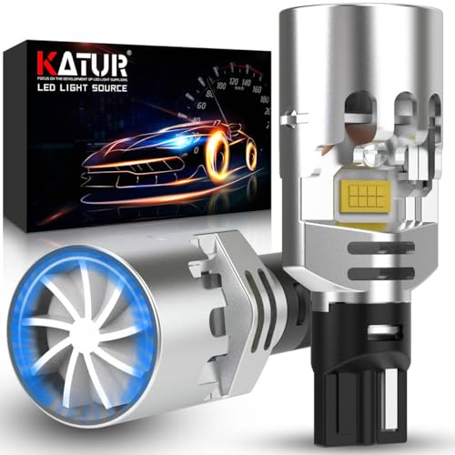 LED-glödlampa W16W 700 % ljusstyrka, KATUR Canbus felfri 6 500 K vit 6 000 LM med höghastighets kylfläkt LED-lampor T15 912 921 för bakåtriktade lampor, 2-pack