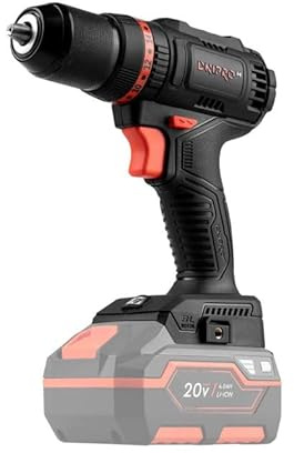 Dnipro-M Kit attrezzi batteria 20 V con trapano avvitatore a batteria senza spazzole CD-201HBC Compact, martello perforatore senza cavo, smerigliatrice angolare batteria, 2 batterie 4 Ah e caricatore