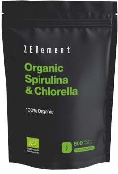 Espirulina y Chlorella Ecológica 3000 mg – Pared Fraccionada – Zenement