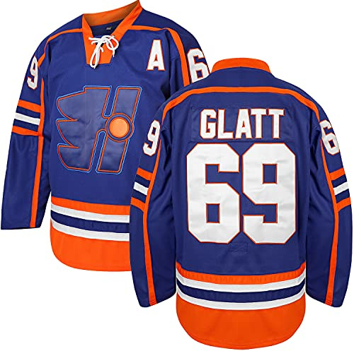 Phoneutrix Doug The Thug #69 Glatt Halifax Highlanders Hockey Jersey Blue (Blue, X-Large)