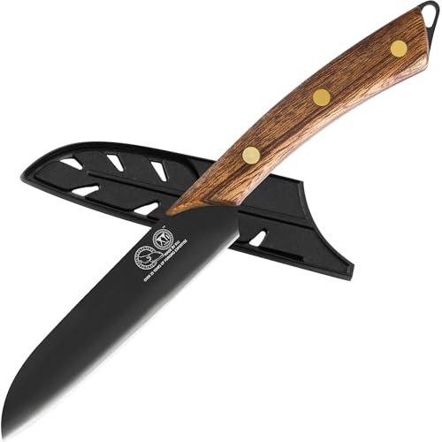XYJ 5 pollici Santoku coltello con guaine, coltello da chef professionale, manico a codolo intero, coltello da cucina per uso domestico