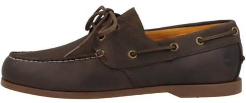 Timberland Men's Cedar bay Leather Boat Shoes, Dark Brown, Dk Brown Full Grain, 44.5 EU