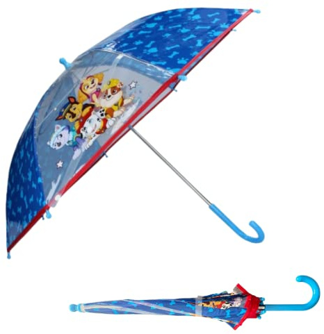 mybagstory - Parapluie pour Enfant – Pat Patrouille - Bleu - Maternelle - Vacances - Parapluie Garçon - 73 cm - Idée Cadeau - Léger - Compact - Ouverture Manuelle – Résistant - Anti-pincement