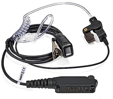 HYSHIKRA Sepura öronsnäcka headset kompatibelt med Sepura STP8000 STP9000 SC20 SC21 radios (dolt akustiskt rör)