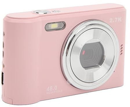 Digitalkamera, FHD 1080P Digitale Videokamera, 44MP Kompakte Vlogging Kamera mit 2,4 Zoll IPS Display, 16 fachem Digitalzoom, Pocket Point und Aufnahmekameras für Studenten