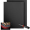 KITCHENRAKU KR Alfombrilla de horno de 32 x 50 cm, alfombrilla para horno con recirculación, revestimiento antiadherente y resistente, accesorio de cocina indispensable para una limpieza (negro, 2
