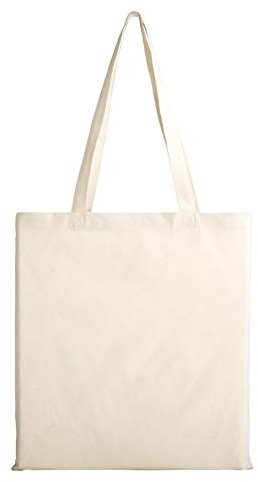 POLHIM® Unbedruckte Stoffbeutel 38x42 cm 220g/m2 - Vielseitige, langlebige Baumwolltasche als Handtasche und Tragetasche. Nachhaltige Stofftasche für jeden Anlass. (Natur)