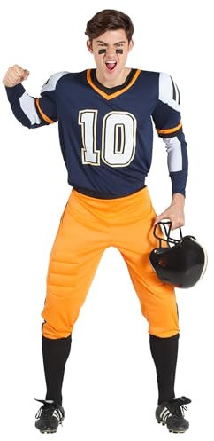 Boland - Kostüm American Football, 6-teilig, Faschingskostüm für Mottoparty, Halloween oder Karneval, 14-16 Jahre