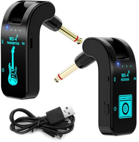 Sarini New 2.4G Guitar Wireless Transceiver Electric Guitar Wireless Transceiver 8 Channel Guitar Wireless Transmission System 10 Hours Of Battery Life