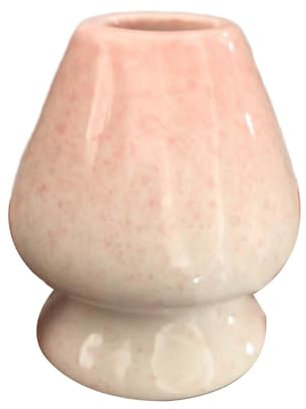 Baoblaze Porzellan Chasen Halter Handgefertigt Matcha Zeremonie Zubehör Tee Zeremoniell Schneebesen Ständer Tee Utensilien für Dekoration Desktop Geschenk, ROSA